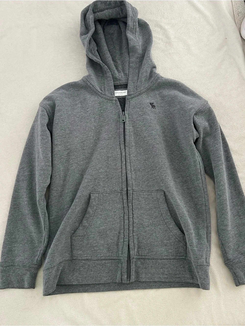 Bundle Abercrombie & Fitch Light Blue Tee, Navy Polo & Gray Hoodie Set - Picture 2 of 4
